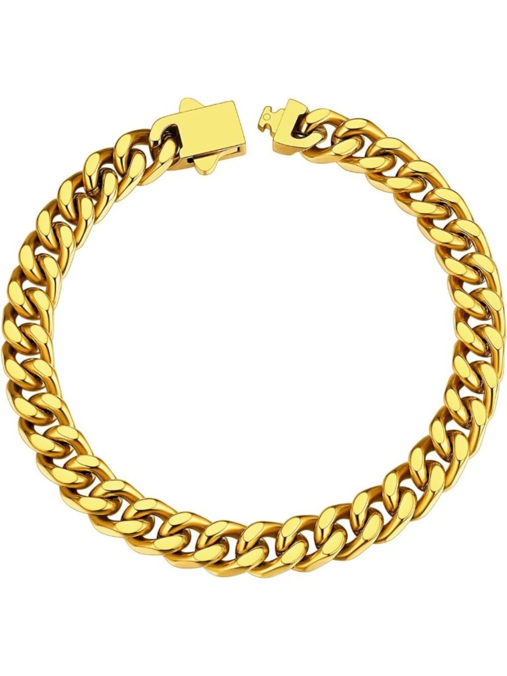 Stylish Stainless Steel Cuban Link Bracelet for Men, 5mm-12mm Width, Gift Boxed